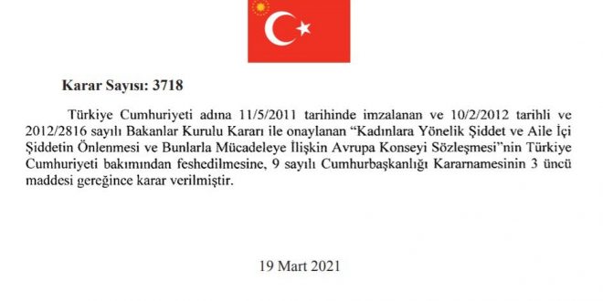 ترکیه از کنوانسیون استانبول خارج شد