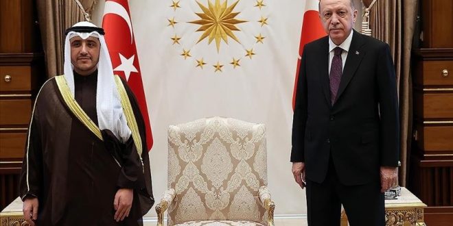 اردوغان وزیر خارجه کویت را به حضور پذیرفت