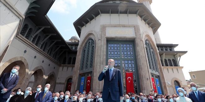 سخنرانی اردوغان در مراسم افتتاح مسجد تقسیم استانبول