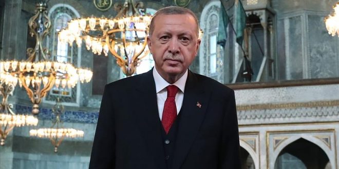 پیام تبریک اردوغان به مناسبت یکمین سالگرد بازگشایی مسجد ایاصوفیه