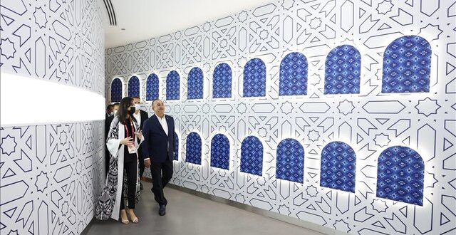 حضور چاووش‌اوغلو در نمایشگاه اکسپو دبی و دیدار با نخست‌وزیر امارات