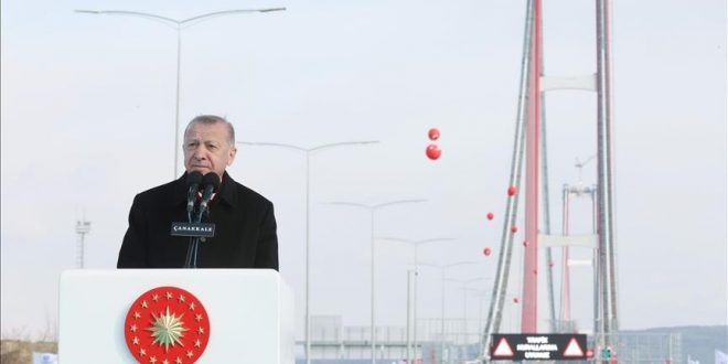 افتتاح پل ‌چاناک‌قلعه ۱۹۱۵ با حضور اردوغان