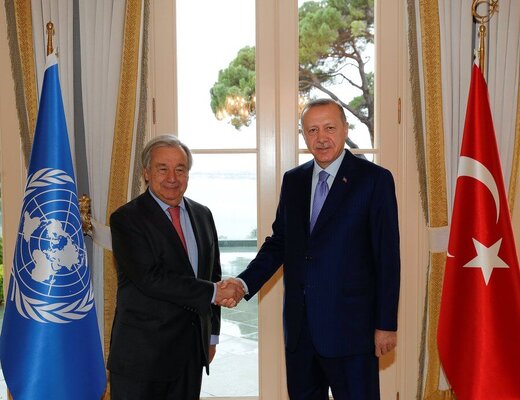 قدردانی گوترش از ترکیه در دیدار با اردوغان