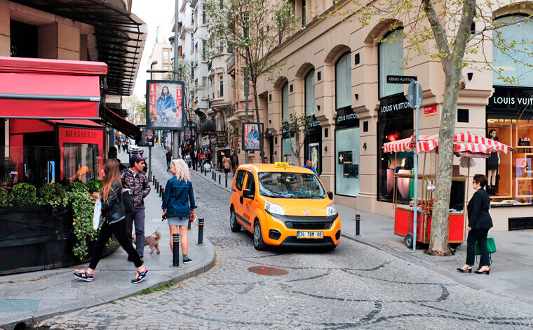 خیابان نیشان تاشی استانبول روی نقشه